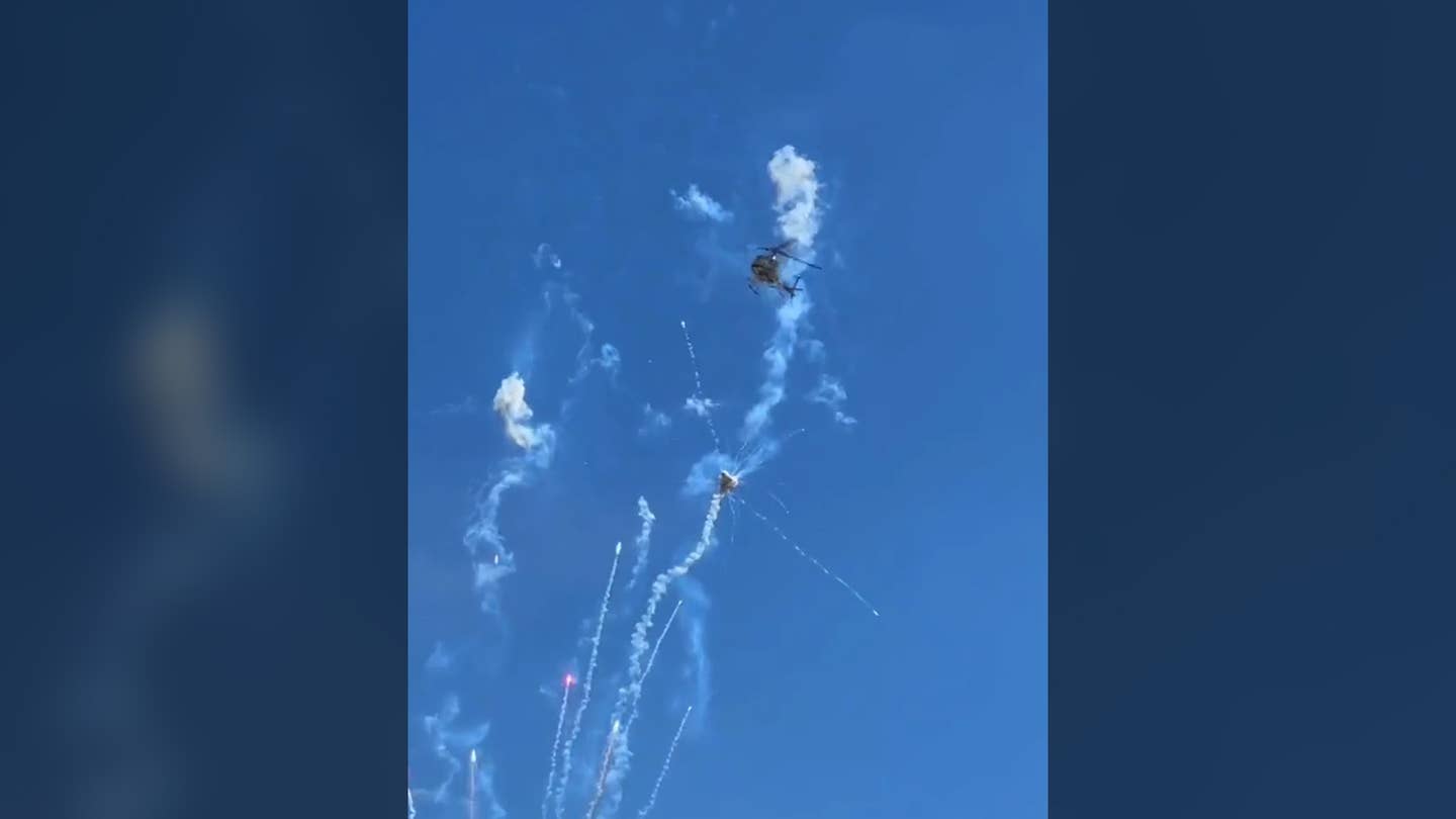 Video Shows F1 TV Helicopter Get Hit by Fireworks During US Grand Prix